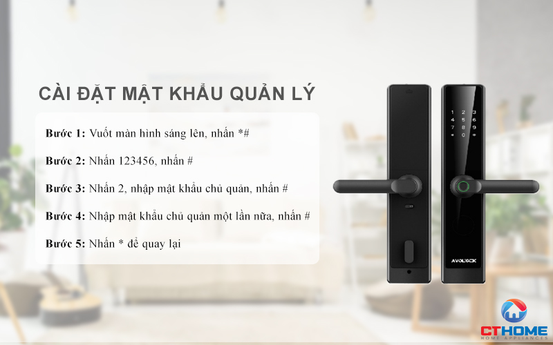 Cài đặt mật khẩu quản lý