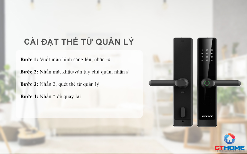 Cài đặt thẻ từ quản lý