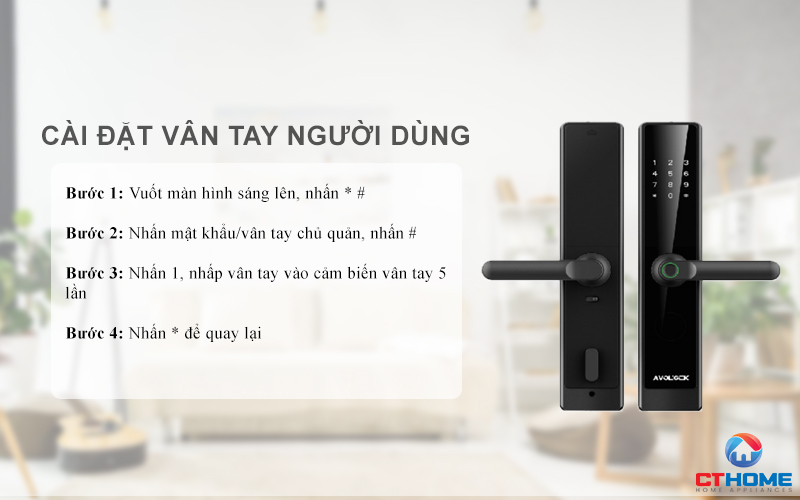 Cài đặt vân tay người dùng