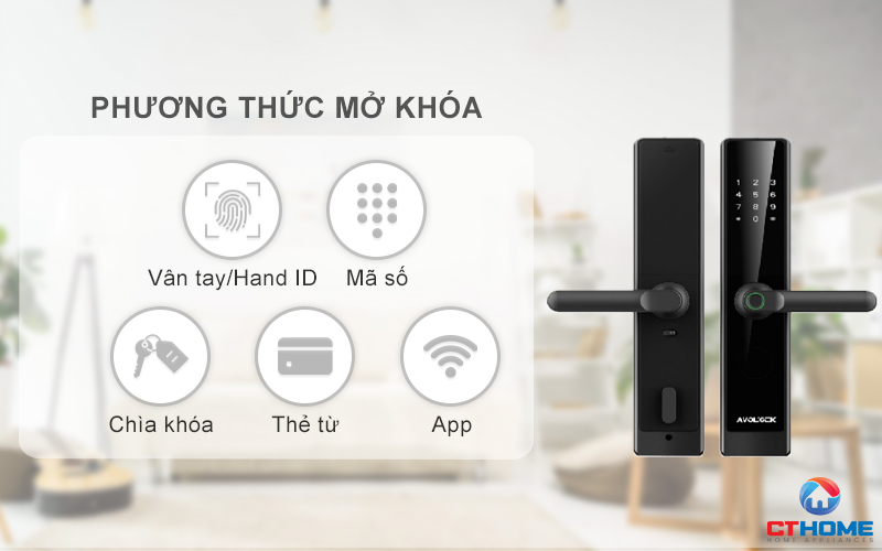 Mở khóa nhanh chóng, linh hoạt với nhiều phương thức