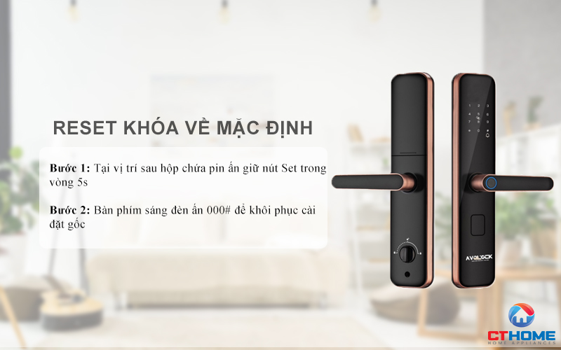Reset khóa về mặc định