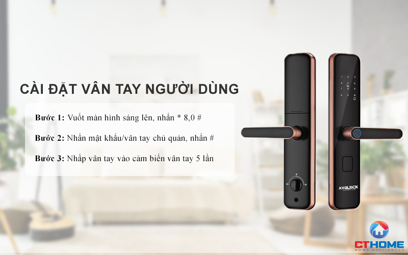 Cài đặt vân tay người dùng