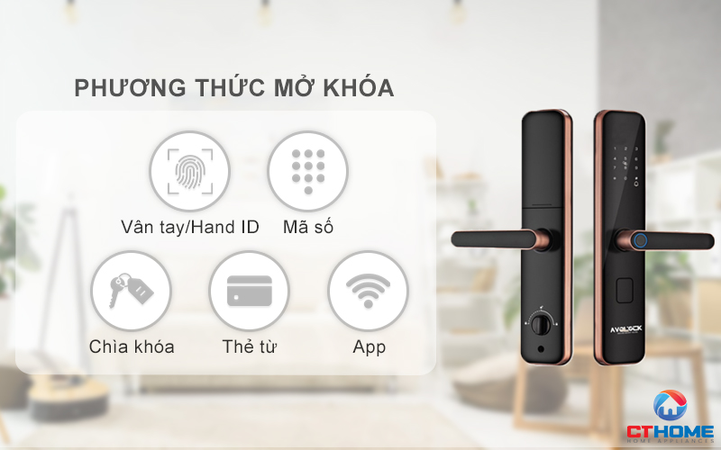 Mở khóa nhanh chóng, linh hoạt với nhiều phương thức