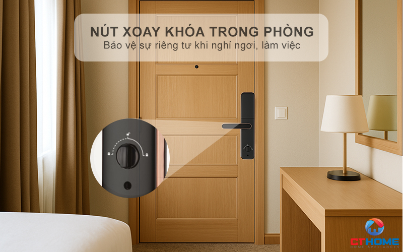 Nút xoay khóa trong phòng - Bảo vệ riêng tư