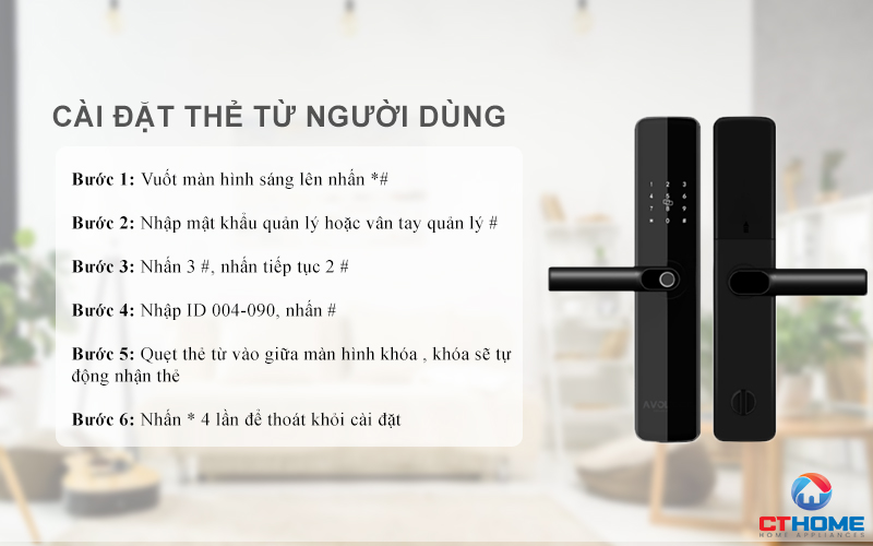 Cài đặt thẻ từ người dùng