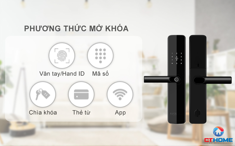 Mở khóa nhanh chóng, linh hoạt với nhiều phương thức