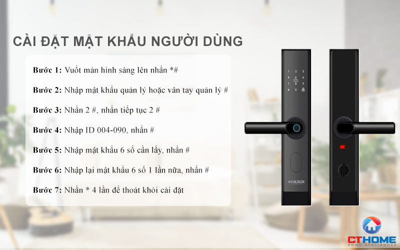 Cài đặt mật khẩu người dùng
