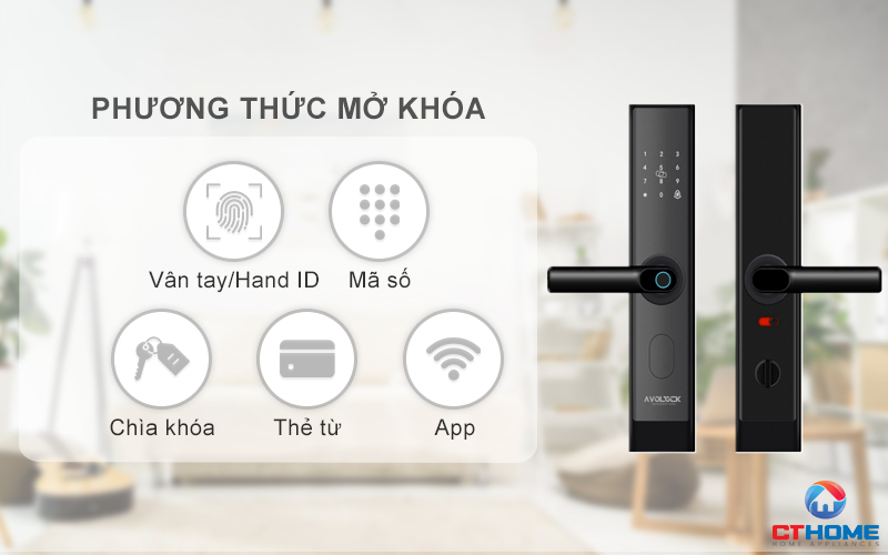 Mở khóa nhanh chóng, linh hoạt với nhiều phương thức