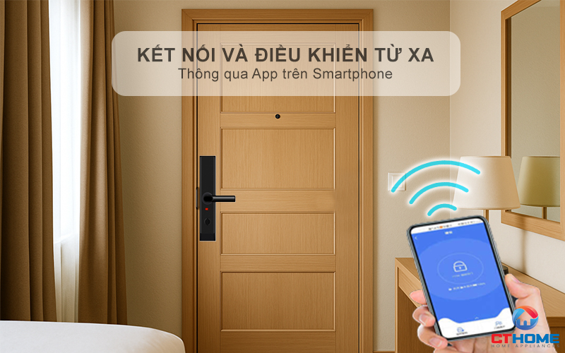 Kết nối thông minh, điều khiển khóa từ xa tiện lợi qua điện thoại