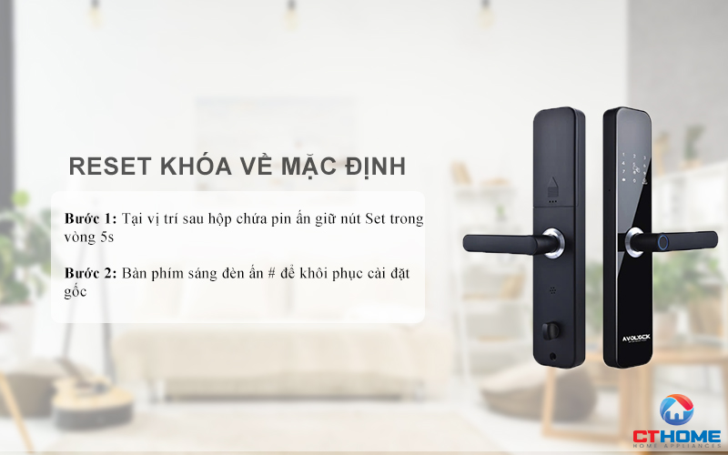 Reset khóa về mặc định