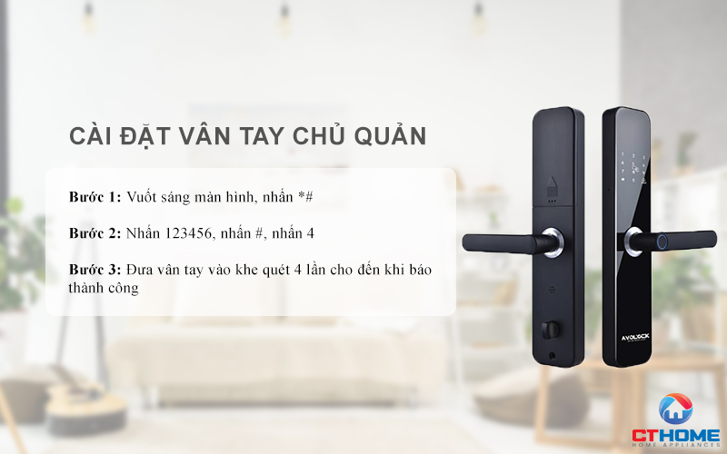 Cài đặt vân tay quản lý