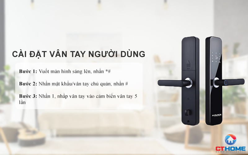 Cài đặt vân tay người dùng