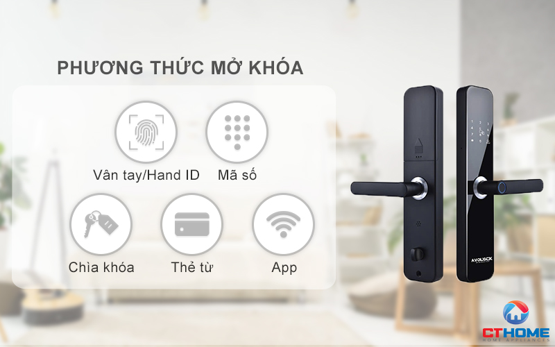 Mở khóa nhanh chóng, linh hoạt với nhiều phương thức