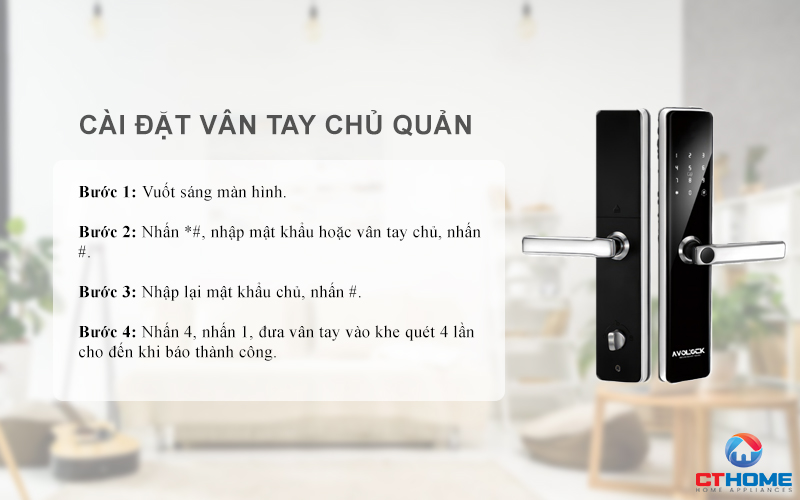 Cài đặt vân tay quản lý