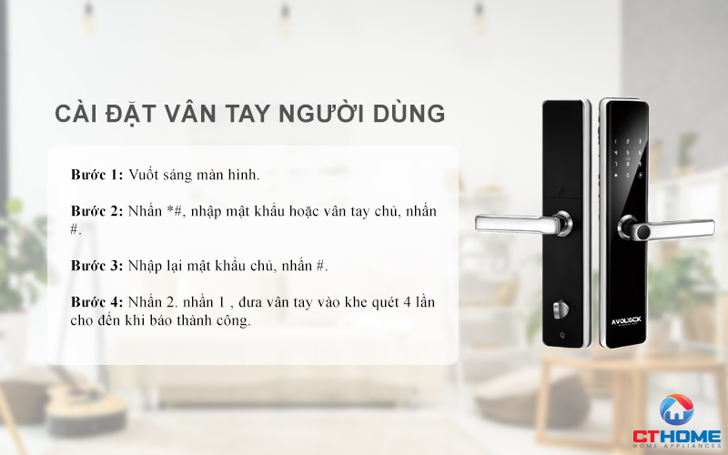 Cài đặt vân tay người dùng