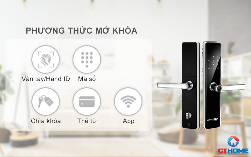 Mở khóa nhanh chóng, linh hoạt với nhiều phương thức
