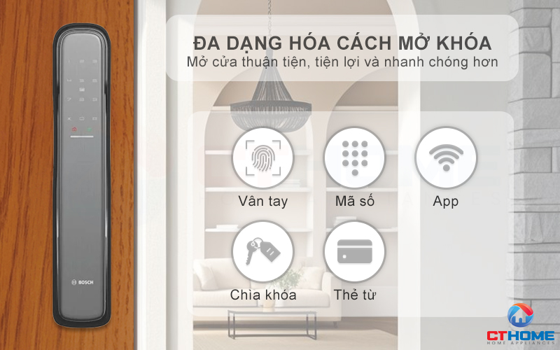 KHÓA ĐIỆN TỬ BOSCH EL800X IDEAL SMART LOCK MÀU XÁM KẾT NỐI ĐIỆN THOẠI 17