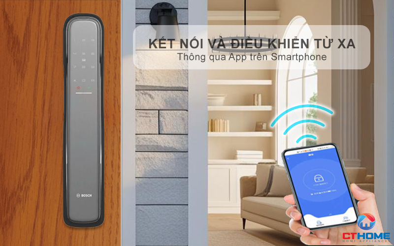 KHÓA ĐIỆN TỬ BOSCH EL800X IDEAL SMART LOCK MÀU XÁM KẾT NỐI ĐIỆN THOẠI 15