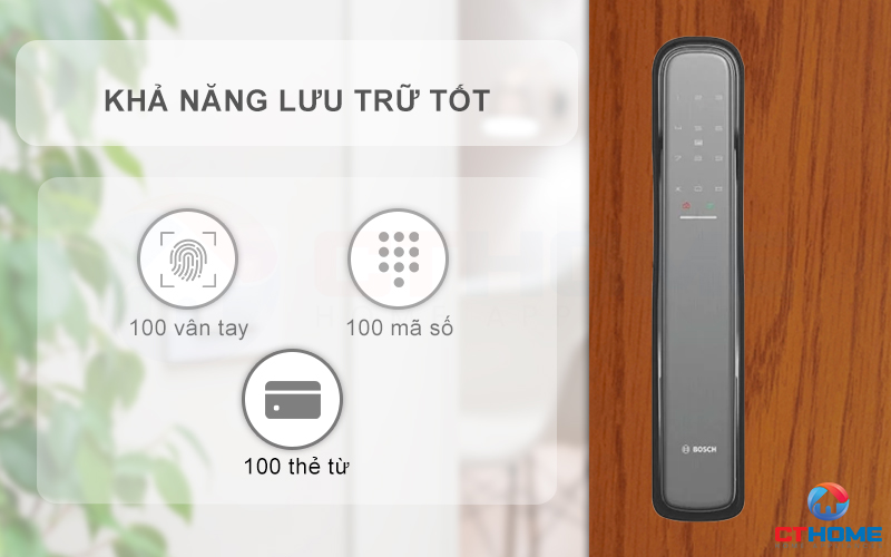 KHÓA ĐIỆN TỬ BOSCH EL800X IDEAL SMART LOCK MÀU XÁM KẾT NỐI ĐIỆN THOẠI 18