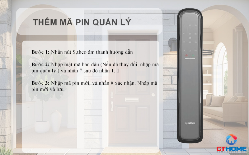KHÓA ĐIỆN TỬ BOSCH EL800X IDEAL SMART LOCK MÀU XÁM KẾT NỐI ĐIỆN THOẠI 7