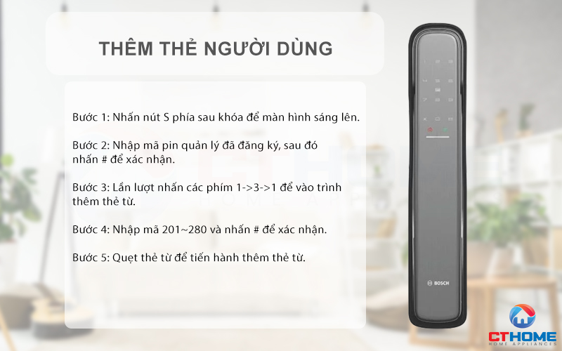 KHÓA ĐIỆN TỬ BOSCH EL800X IDEAL SMART LOCK MÀU XÁM KẾT NỐI ĐIỆN THOẠI 10