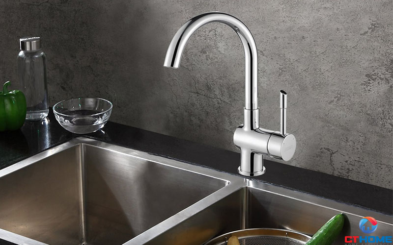 Vòi rửa chén bát dây Konox Kitchen Faucet KN1206 có thiết kế bo tròn, màu sắc thanh lịch, sang trọng