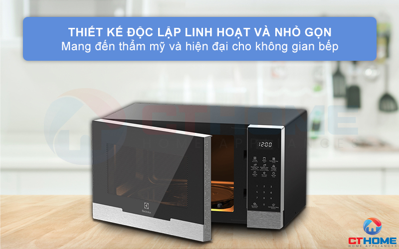 Thiết kế độc lập, linh hoạt, nhỏ gọn và sang trọng, tạo sự thẩm mỹ cho gian bếp