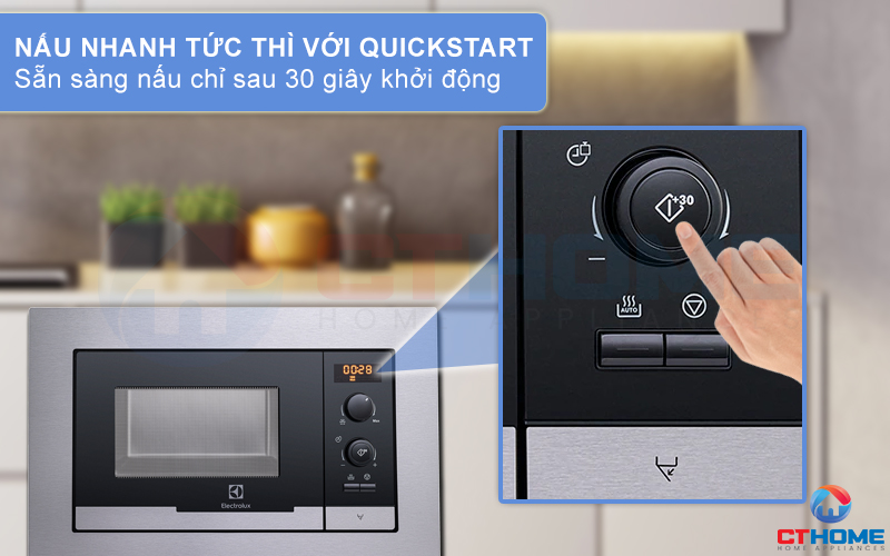 Sẵn sàng nấu ngay tức thì với chức năng QuickStart