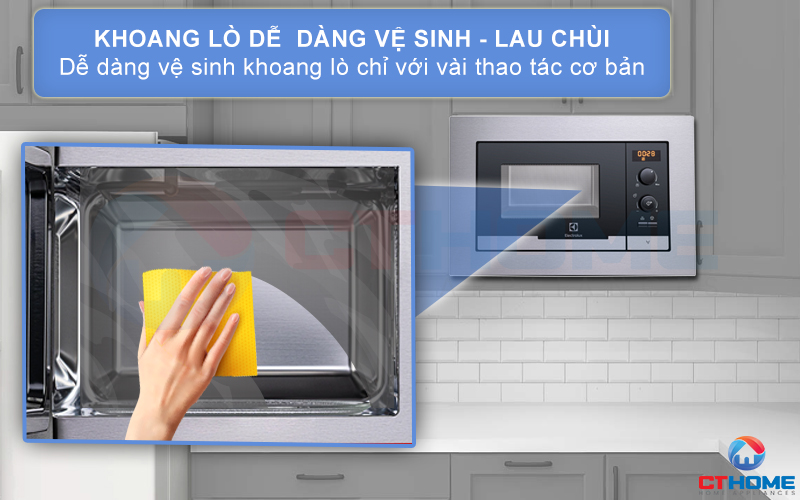 Vệ sinh lò EMS2085X dễ dàng chỉ với vài thao tác cơ bản