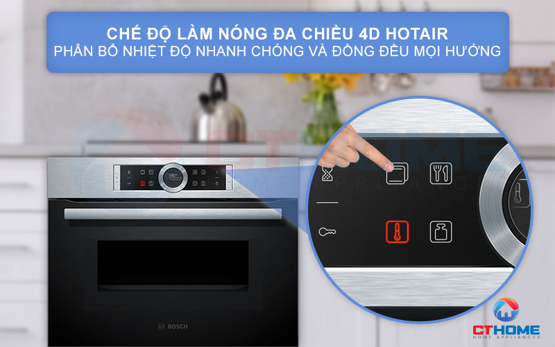 Chức năng 4D Hotair phân bố nhiệt đồng đều ở mọi mặt và mọi cấp độ