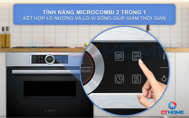 Giảm thời gian hiệu quả hơn khi kích hoạt MicroCombi kết hợp nướng và vi sóng