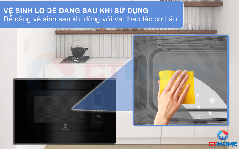 Vệ sinh lò EMSB30XCF dễ dàng chỉ với vài thao tác cơ bản