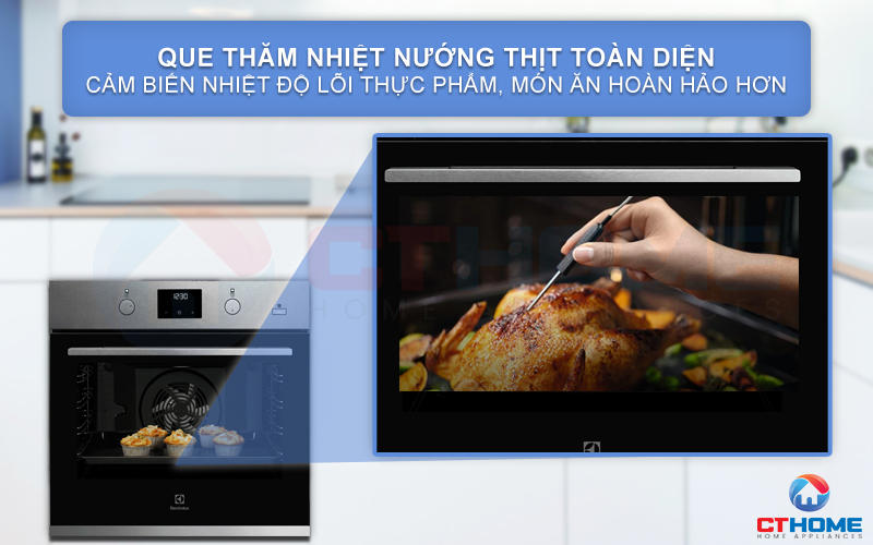 Nướng chín hoàn hảo với que thăm nhiệt