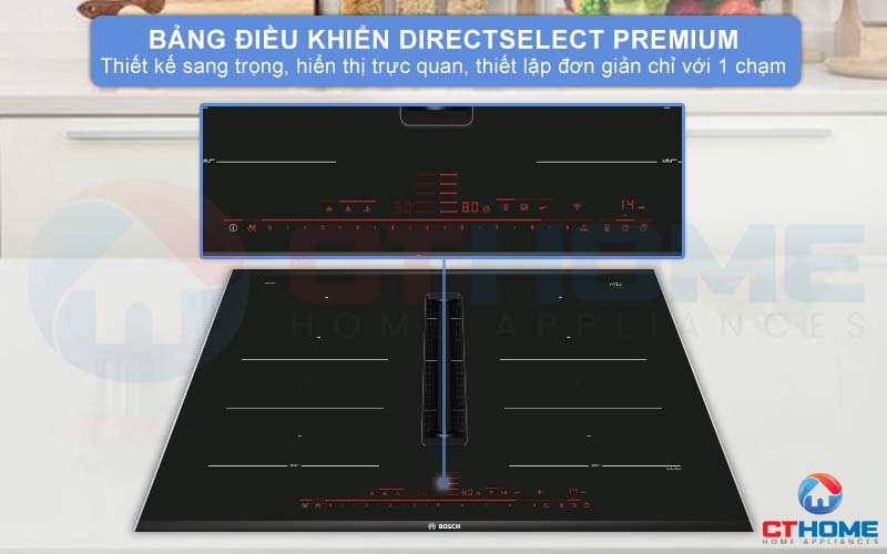 Bảng điều khiển Direct Select Premium sang trọng, thiết lập cấp độ dễ dàng chỉ với một lần chạm