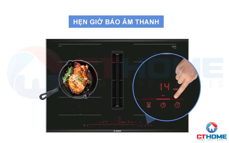 Khi kết thúc thời gian được cài đặt, bếp sẽ phát ra âm báo