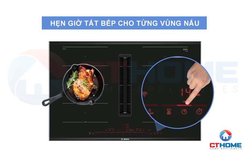 Người dùng có thể hẹn số giờ mà bếp tự động tắt