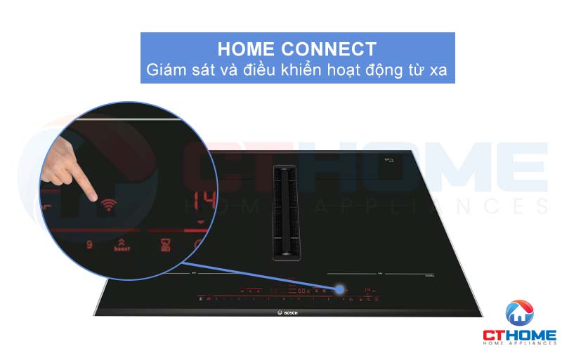 Bếp từ PXX875D67E được tích hợp thêm công nghệ Home Connect