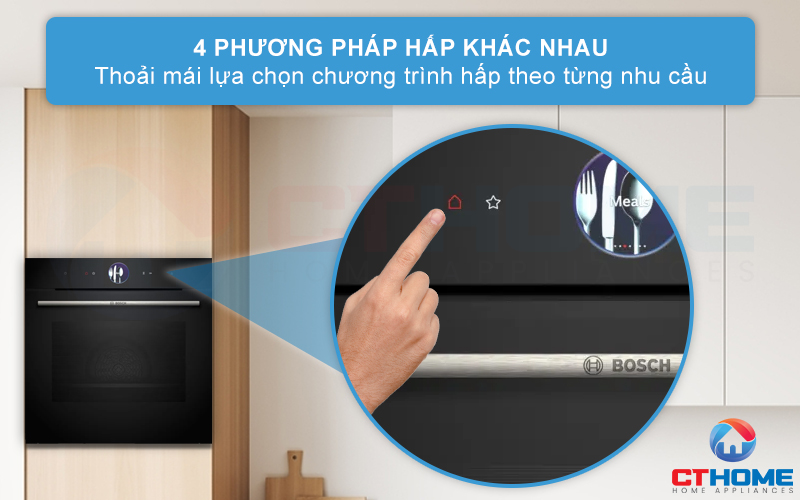 LÒ NƯỚNG KÈM HẤP BOSCH HSG7361B1 SERIES 8 CAO CẤP 6