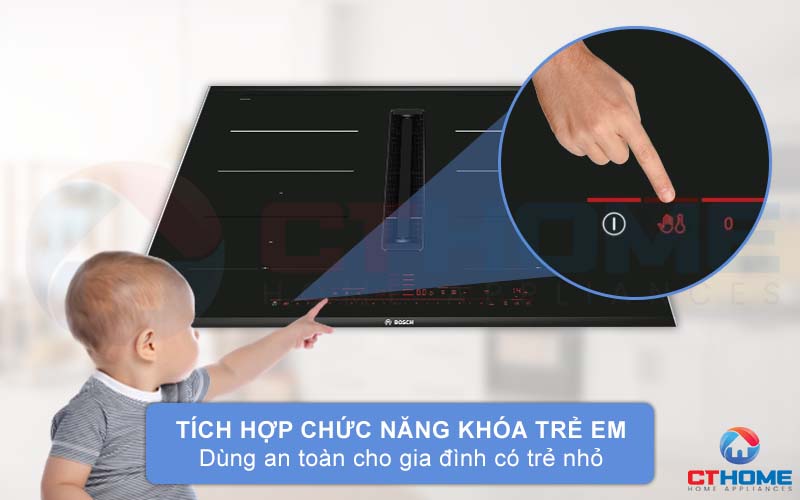 Đảm bảo an toàn trẻ nhỏ, nhằm giữ cho việc các đứa trẻ không thể điều chỉnh bếp