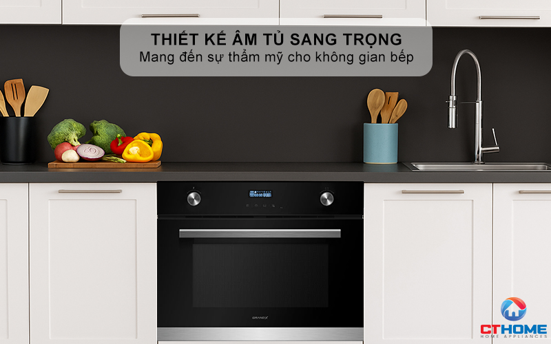 Thiết kế sang trọng mang đến sự thẩm mỹ cho không gian bếp