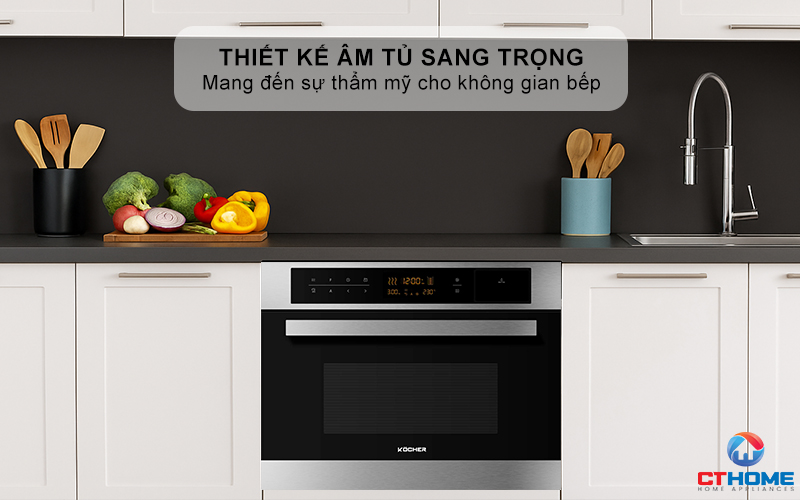 Thiết kế sang trọng mang đến sự thẩm mỹ cho không gian bếp