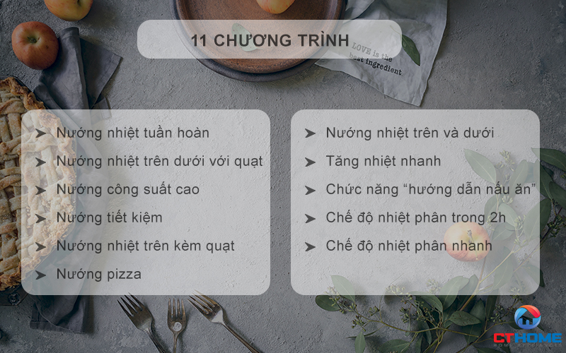 11 chức năng nấu nướng