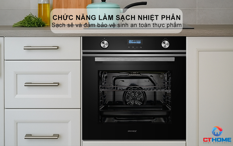 Chức năng hỗ trợ làm sạch nhiệt phân Easy clean ở nhiệt độ cao 300°C