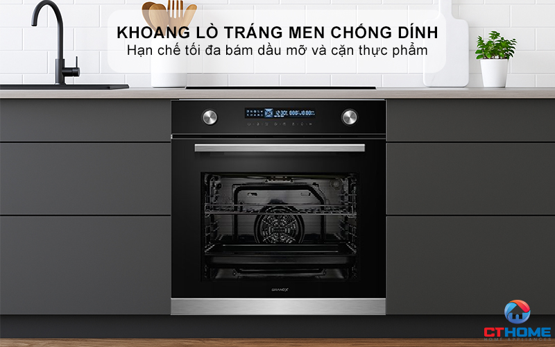 Khoang lò tráng men chống dính, dễ dàng vệ sinh sau sử dụng