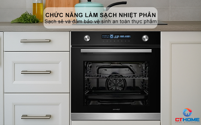 Chức năng hỗ trợ làm sạch nhiệt phân Easy clean ở nhiệt độ cao 300°C