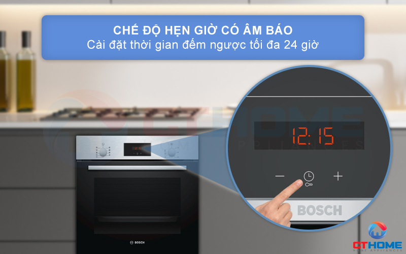 LÒ NƯỚNG ÂM TỦ BOSCH HBF114ES0 SERIE 2 TÍCH HỢP THÉP KHÔNG GỈ 66 LÍT 6