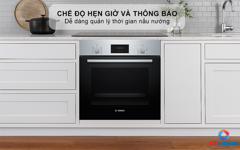 Chế độ hẹn giờ có thông báo dễ dàng quản lý thời gian nướng