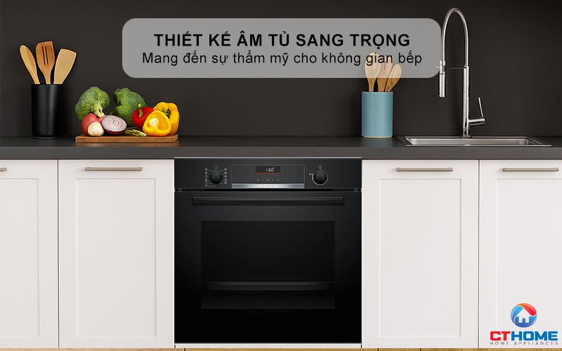 Thiết kế âm tủ sang trọng mang đến sự thẩm mỹ cho không gian bếp