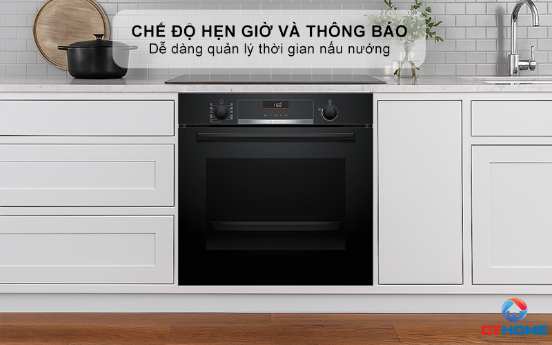 Chế độ hẹn giờ có thông báo dễ dàng quản lý thời gian nướng