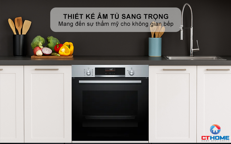 Thiết kế âm tủ sang trọng mang đến sự thẩm mỹ cho không gian bếp